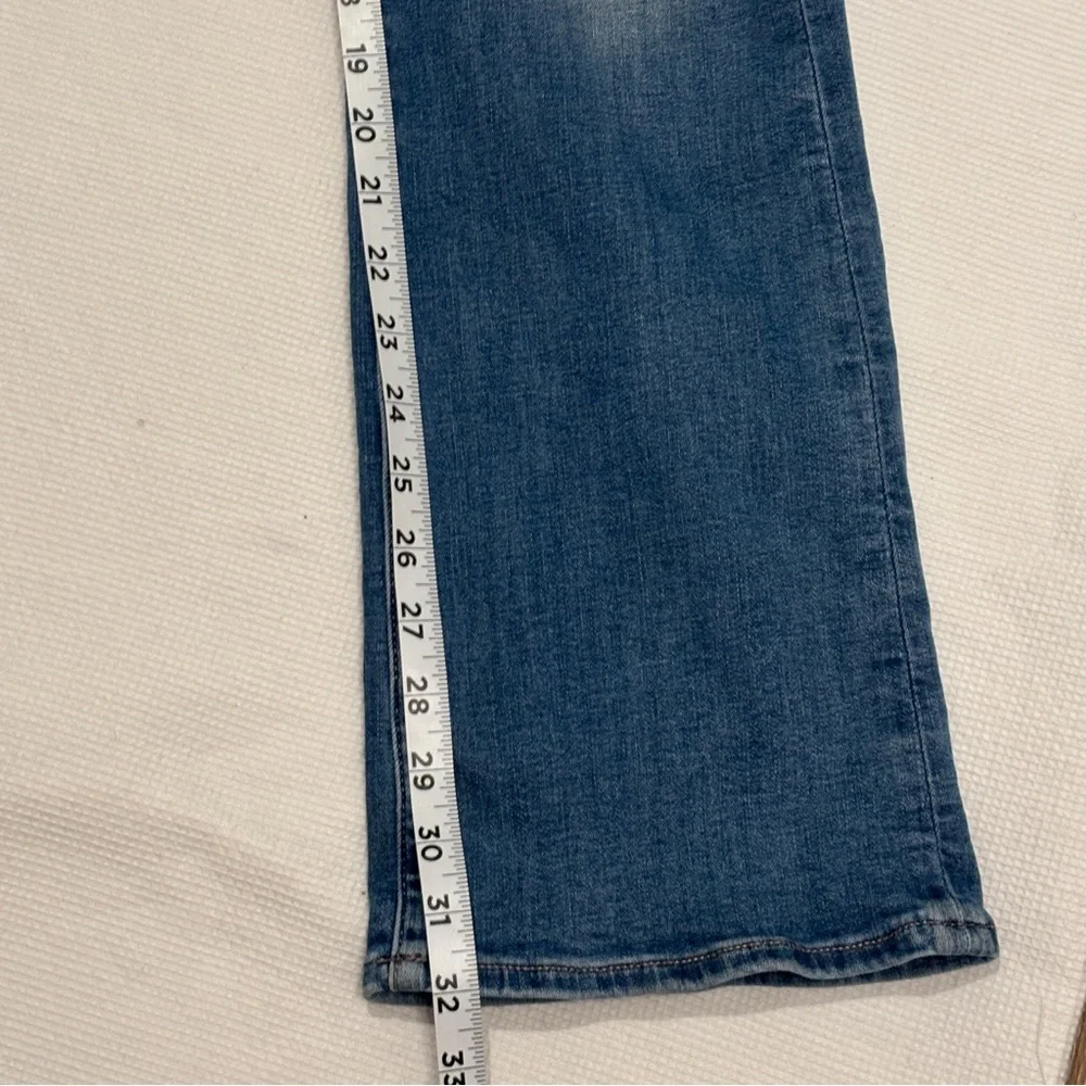 American Eagle Next Level Stretch High Rise Kick Boot Jeans in Light Wash Denim - Picture 10 of 12